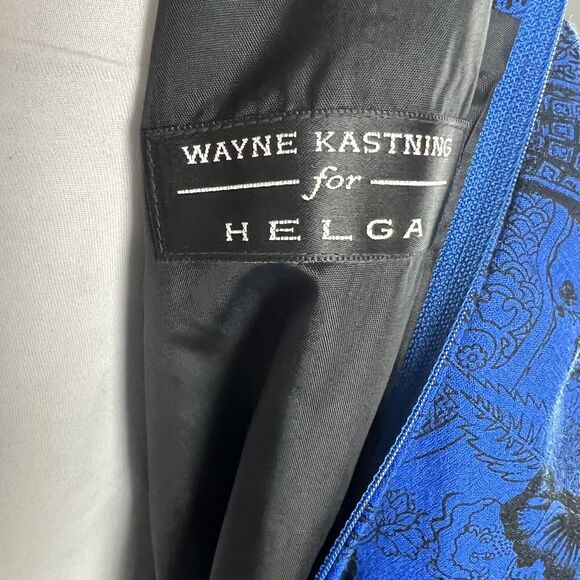 Vintage 80s Helga Wayne Kastning Size 14 Asian Inspired Drop Waist Shift Dress - Picture 6 of 8